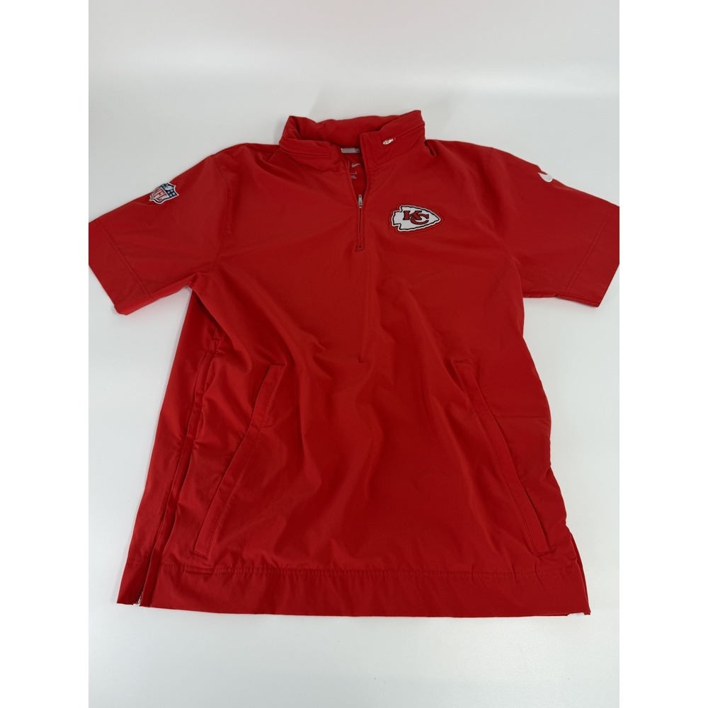 Nike NFL Kansas City Chiefs Football Short Sleeve Jacket Size M Team Issued Red